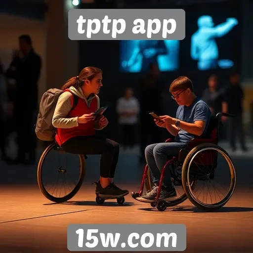 Acessibilidade no tptp app para jogadores com deficiência